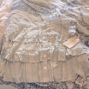 Absolutely adorable green and white striped skirt